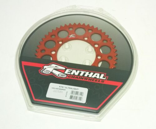 REAR SPROCKET ALLOY RENTHAL, ULTRALITE 192U-420-50GPOR ORANGE, 192-420-50OR