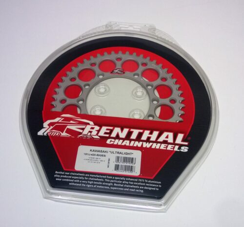 REAR SPROCKET ALLOY SI RENTHAL, SILVER ULTRALITE 191U-420-50GESI, 191U-420-50GESI