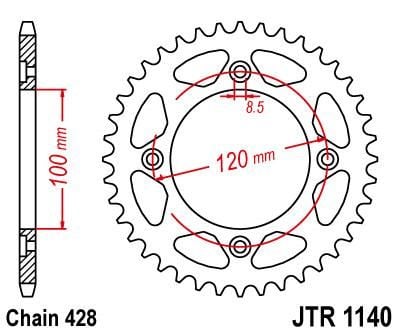 REAR SPROCKET JTR1140.56 JT - Image 2