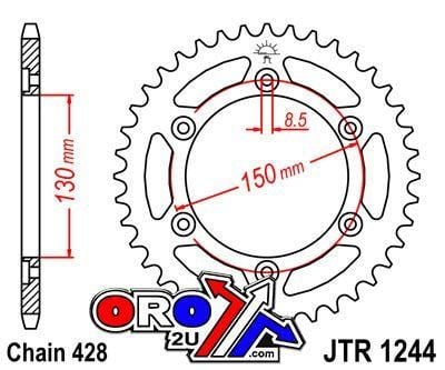 REAR SPROCKET JTR1244.54 STEEL, HONDA ROAD JT