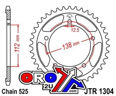 REAR SPROCKET STEEL JTR1304.41, HONDA ROAD