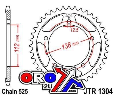 REAR SPROCKET STEEL JTR1304.47 SILVER, HONDA ROAD CHAIN TYPE 50 - Image 4