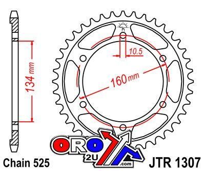 REAR SPROCKET STEEL JTR1307.41, HONDA ROAD CHAIN TYPE 525