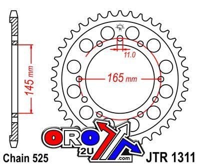 REAR SPROCKET JTR1311.45 STEEL, HONDA ROAD