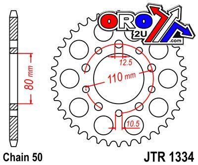 REAR SPROCKET JTR1334.45 STEEL, HONDA ROAD