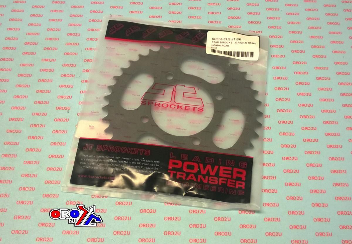 REAR SPROCKET JTR838.39 STEEL BLACK, HONDA ROAD