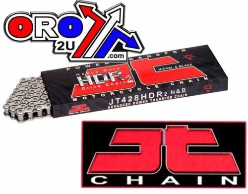 JT CHAIN 428HDR 134L NICKEL-BK JTC428HDRNB134SL