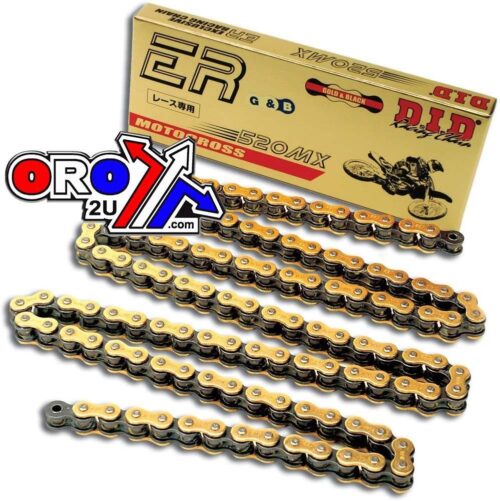 DID 520MX CHAIN 120L G&B (RJ), GOLD&BLACK LINKS, 3018760, DID520MXGB120