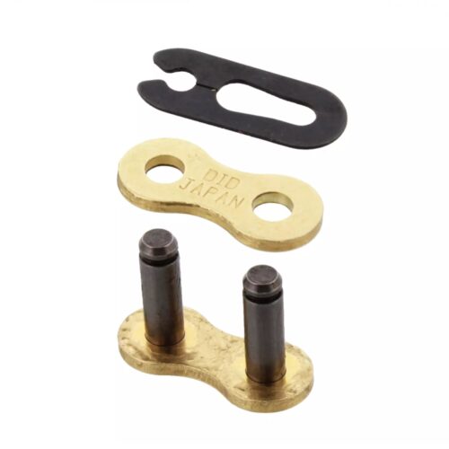 DID 520MX SPRING LINK G&B (FJ), DID-L-520MXGBFJ, GOLD&BLACK LINKS, FRICTION FIT PLATE FJ
