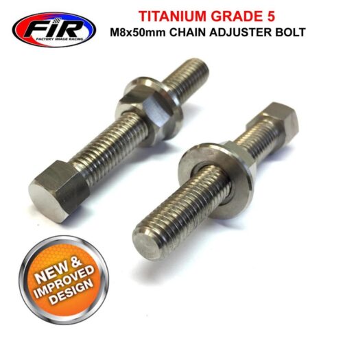CHAIN ADJUSTER BOLT NUT M8x50, TITANIUM GRADE 5 / PACK OF 2, / HIGH QUALITY