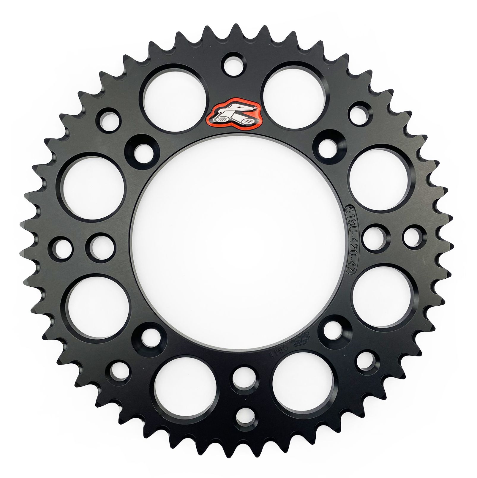REAR SPROCKET BLACK ALLOY RENTHAL 47T, 2025 GASGAS/HUSQVARNA/KTM, ULTRALITE 518U-420-47GPBK