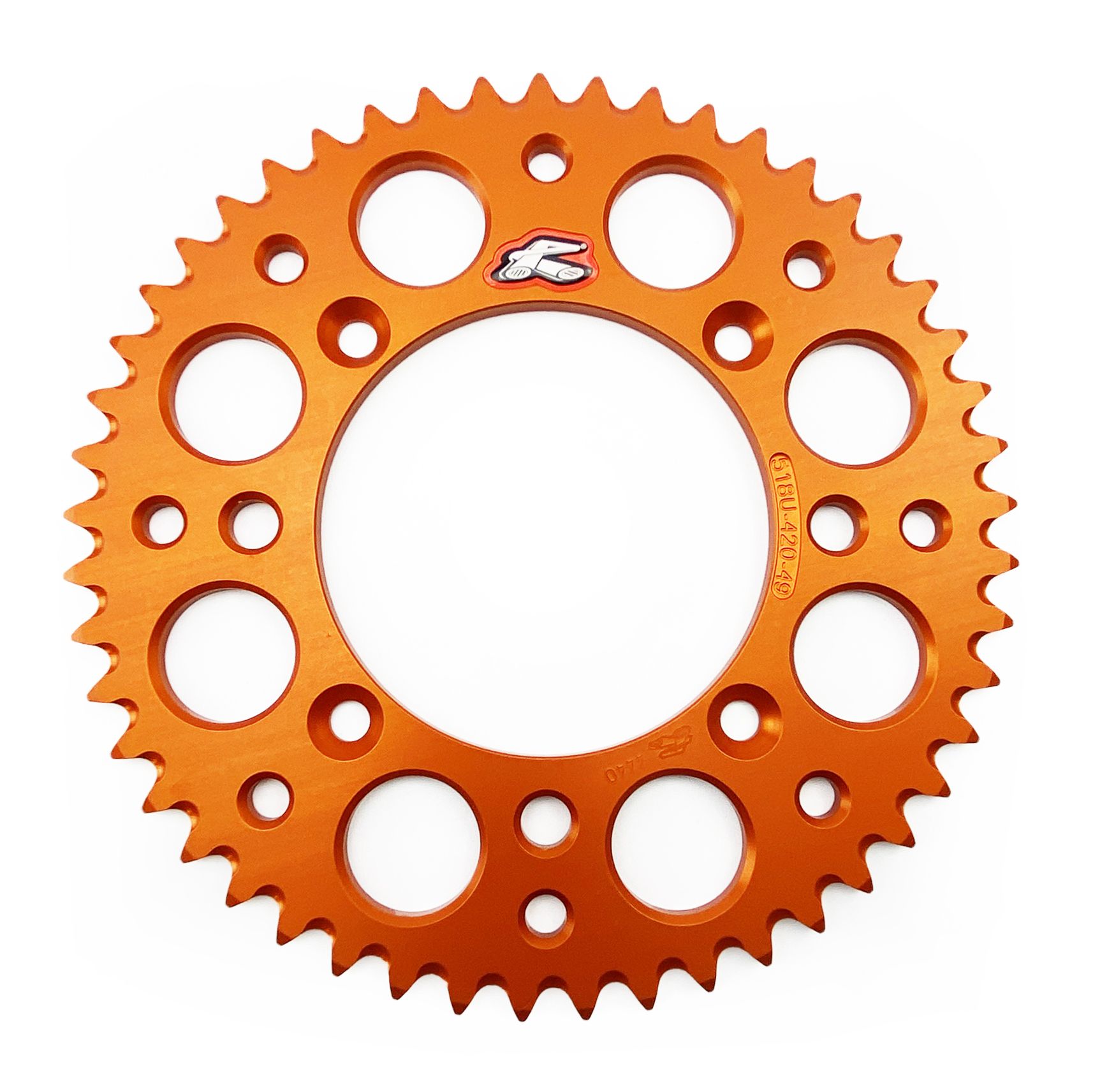 REAR SPROCKET ORANGE ALLOY RENTHAL 49T, 2025 GASGAS/HUSQVARNA/KTM, ULTRALITE 518U-420-49GPOR