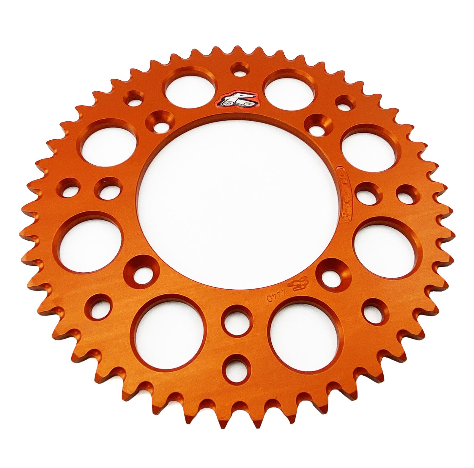 REAR SPROCKET ORANGE ALLOY RENTHAL 49T, 2025 GASGAS/HUSQVARNA/KTM, ULTRALITE 518U-420-49GPOR - Image 3