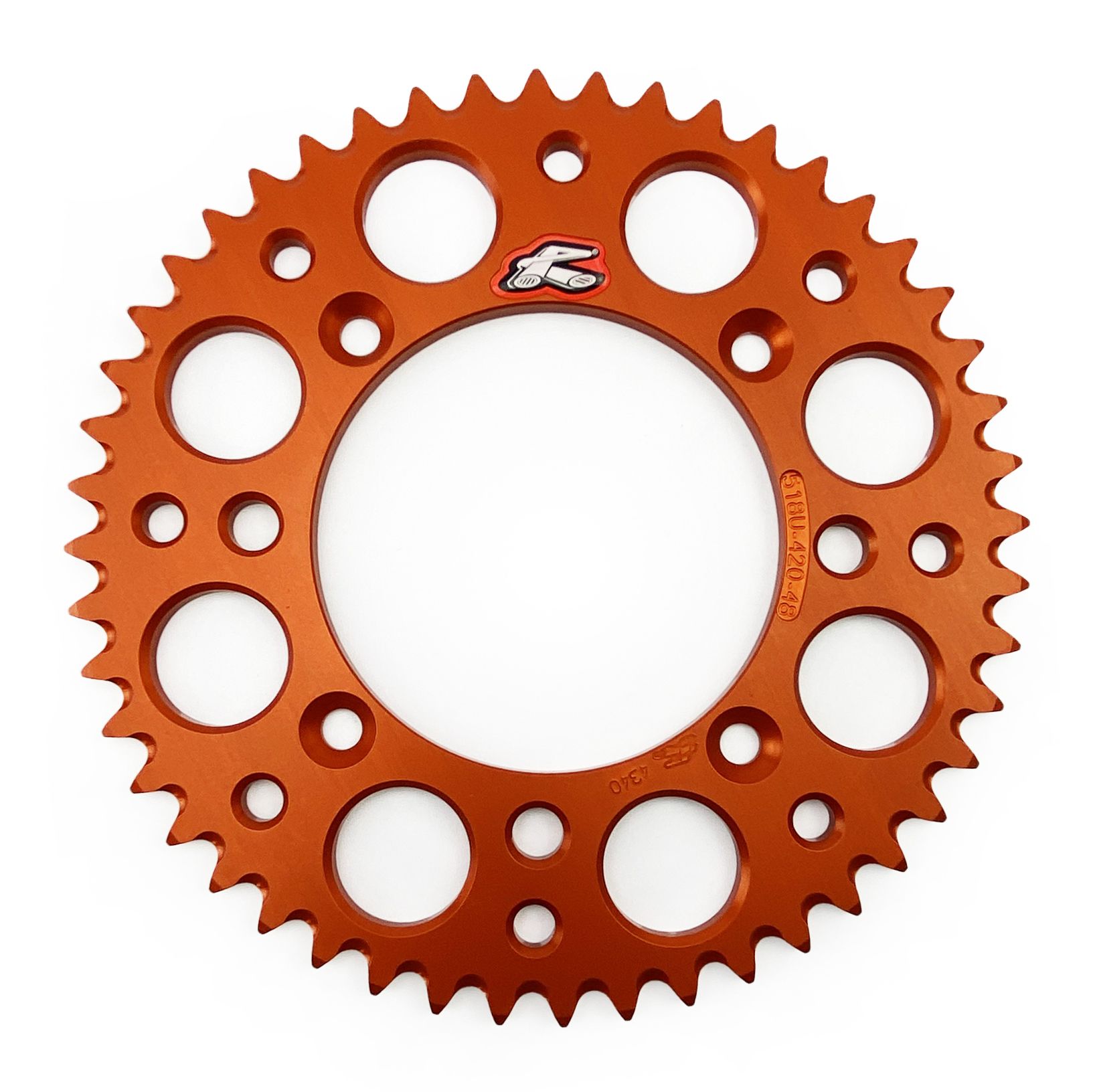 REAR SPROCKET ORANGE ALLOY RENTHAL 48T, 2025 GASGAS/HUSQVARNA/KTM, ULTRALITE 518U-420-48GPOR - Image 3