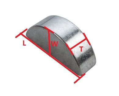 WOODRUFF KEY 3.20 x 12.00 x 5.12mm EACH 5761