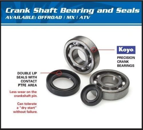CRANKSHAFT BEARING & SEAL KIT, ALLBALLS 24-1010 KX250 87-01