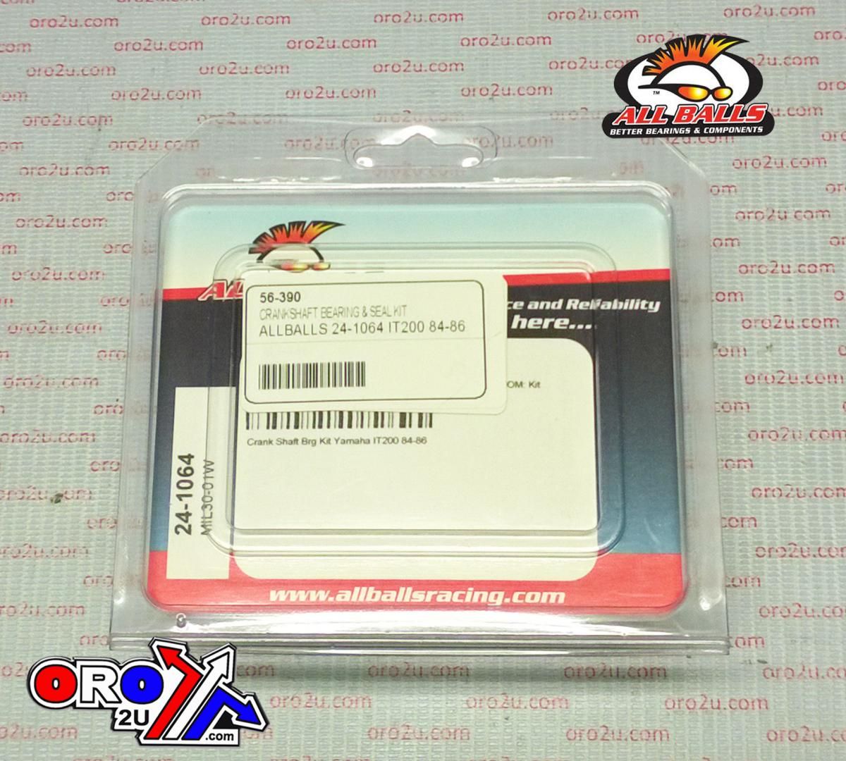 CRANKSHAFT BEARING & SEAL KIT, ALLBALLS 24-1064 IT200 84-86 - Image 2