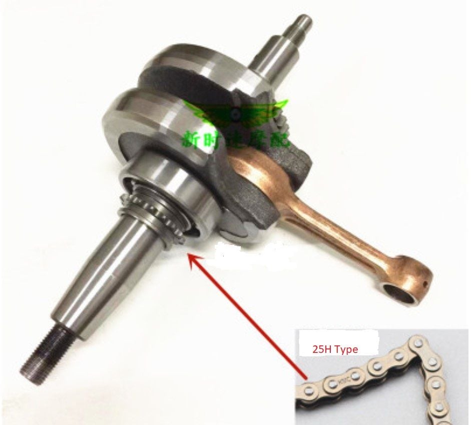 CRANKSHAFT EURO I 17T YAMAHA YBR125 TTR125 5VL-W1140-00-KD - Image 2