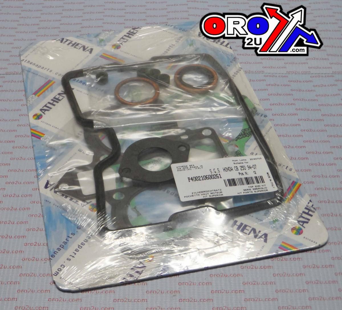 TOP END GASKET SET HONDA CB 250 94-07, ATHENA P400210600261 - Image 2