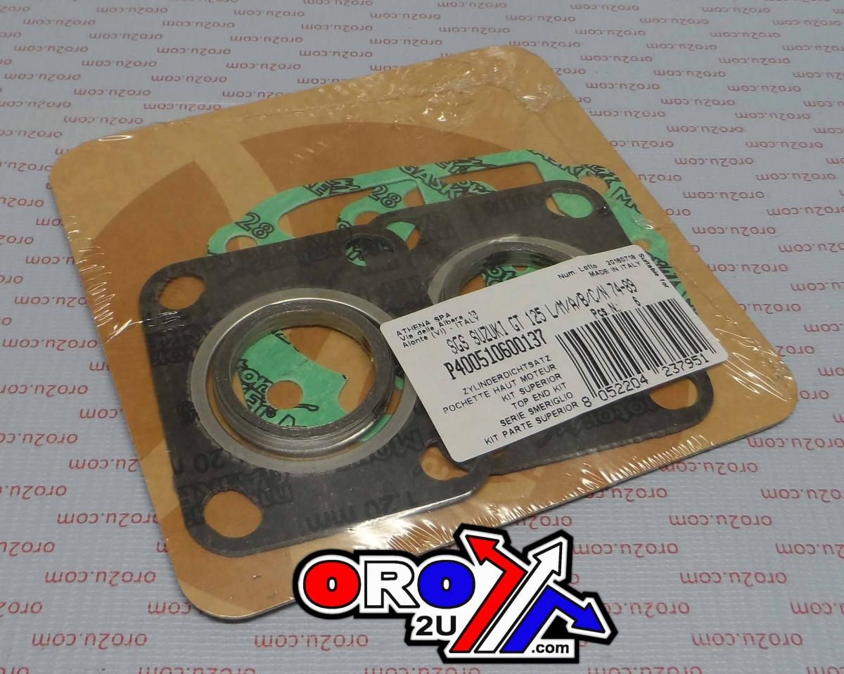 TOP END GASKET SET SUZUKI GT 125 74-89, ATHENA P400510600137
