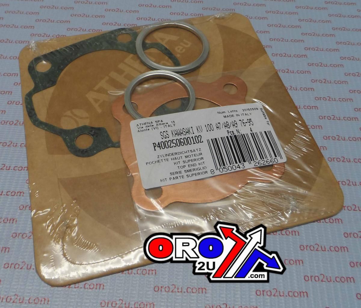 TOP END GASKET SET KD/KE/KH/KM/KV 100 76-96, ATHENA P400250600102 KAWASAKI