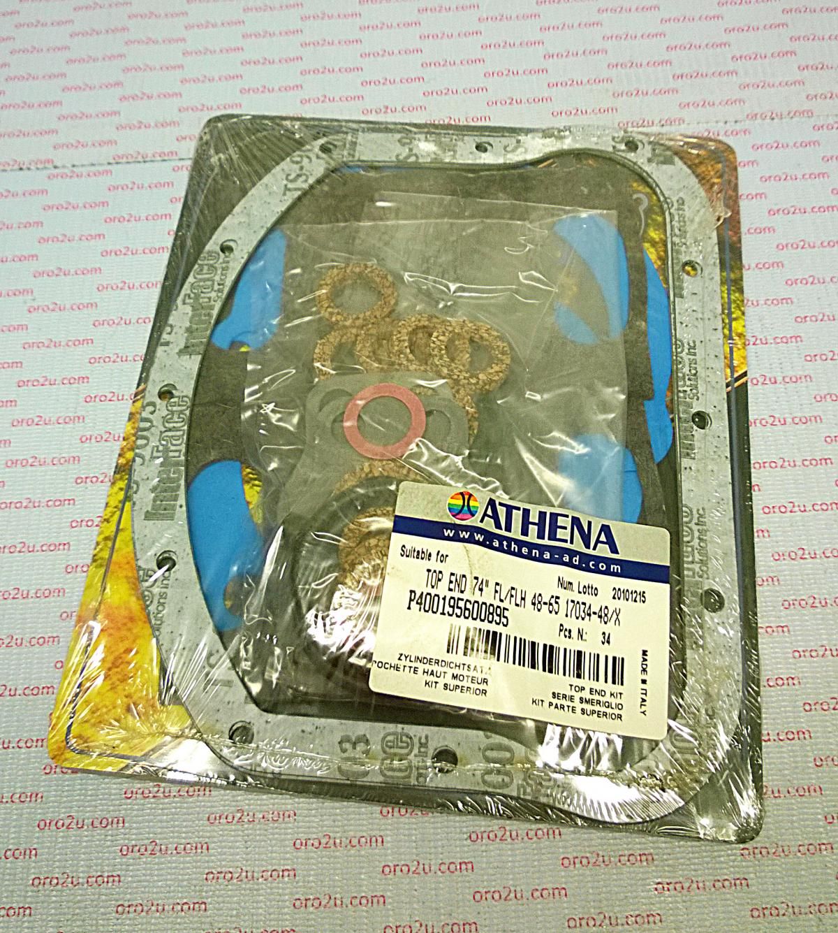 TOP END GASKET SET HD PANHEAD 74" 1948-65, ATHENA P400195600895 HARLEY DAVIDSON