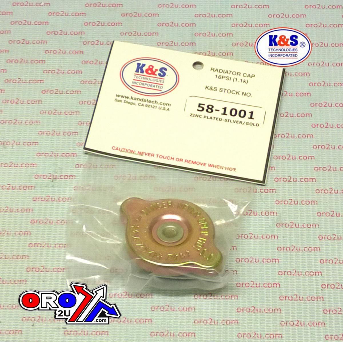 RADIATOR CAP 1:1 (16 psi) GOLD K&S 58-1001