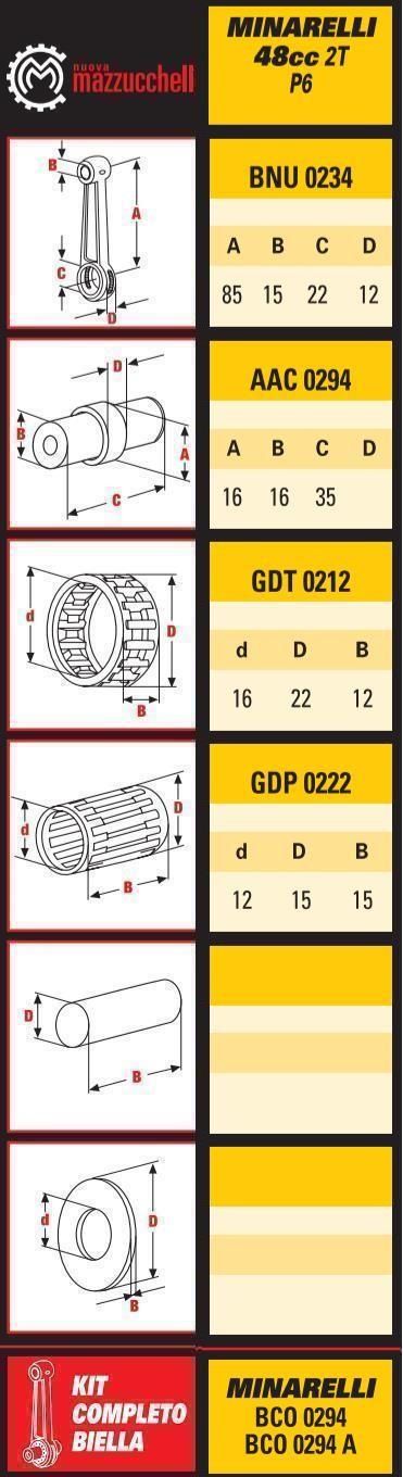 CONNECTING ROD MINARELLI 50, BCO0294 (0294)