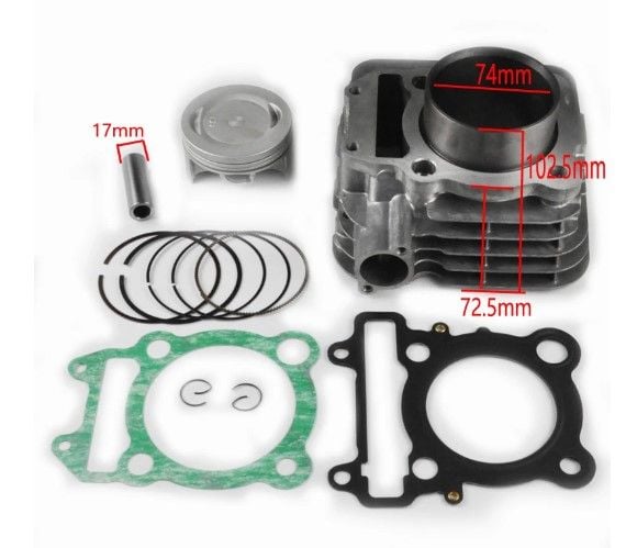 Big Bore Cylinder & Piston Kit with Gasket Set Yamaha XT YS YBR 250 1S4-11311-00-A0 1S4-11311-01-A0 - Image 2