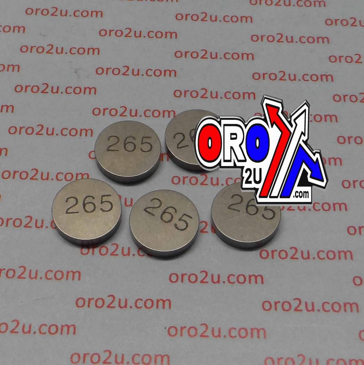 VALVE SHIM 2.65 13mm PK/5 K&L 13-7692