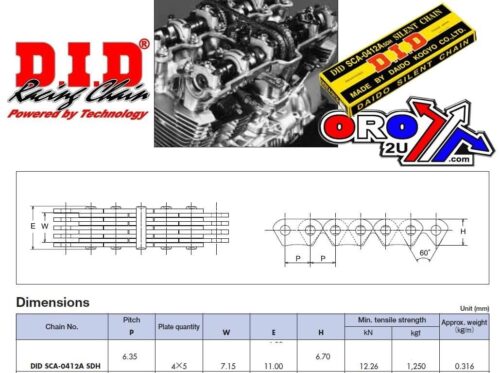 CAM CHAIN SCA-0412A 102L DID 3114018, 30-415.DID