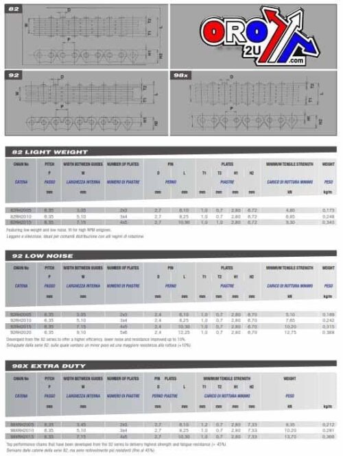 CAM CHAIN HD 92RH2010-114M YZF KXF RMZ 01-16, WISECO CC007, 12760-10H00, 94591-53114-00, 92057-0030