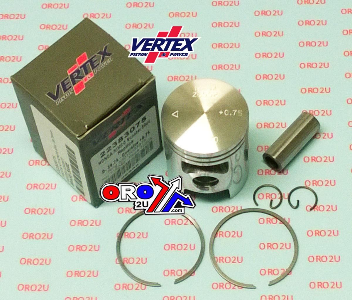 PISTON KIT HONDA 50cc 39.00mm, VERTEX 22383 KYMCO SYM
