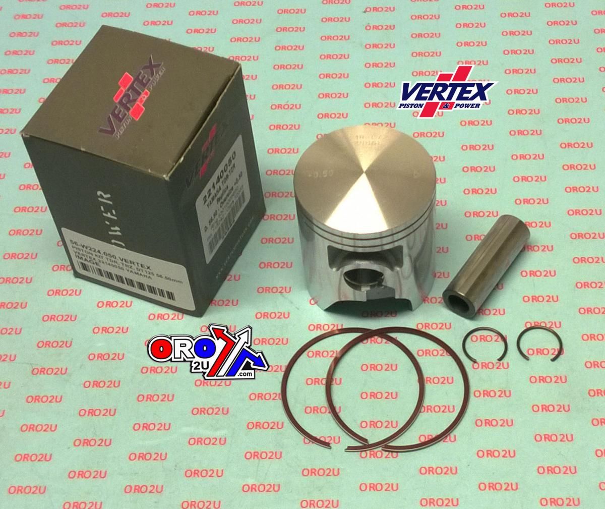 PISTON KIT VERTEX 56.0 YAMAHA TDR/TZR/DT 125 ALL, VERTEX 22140