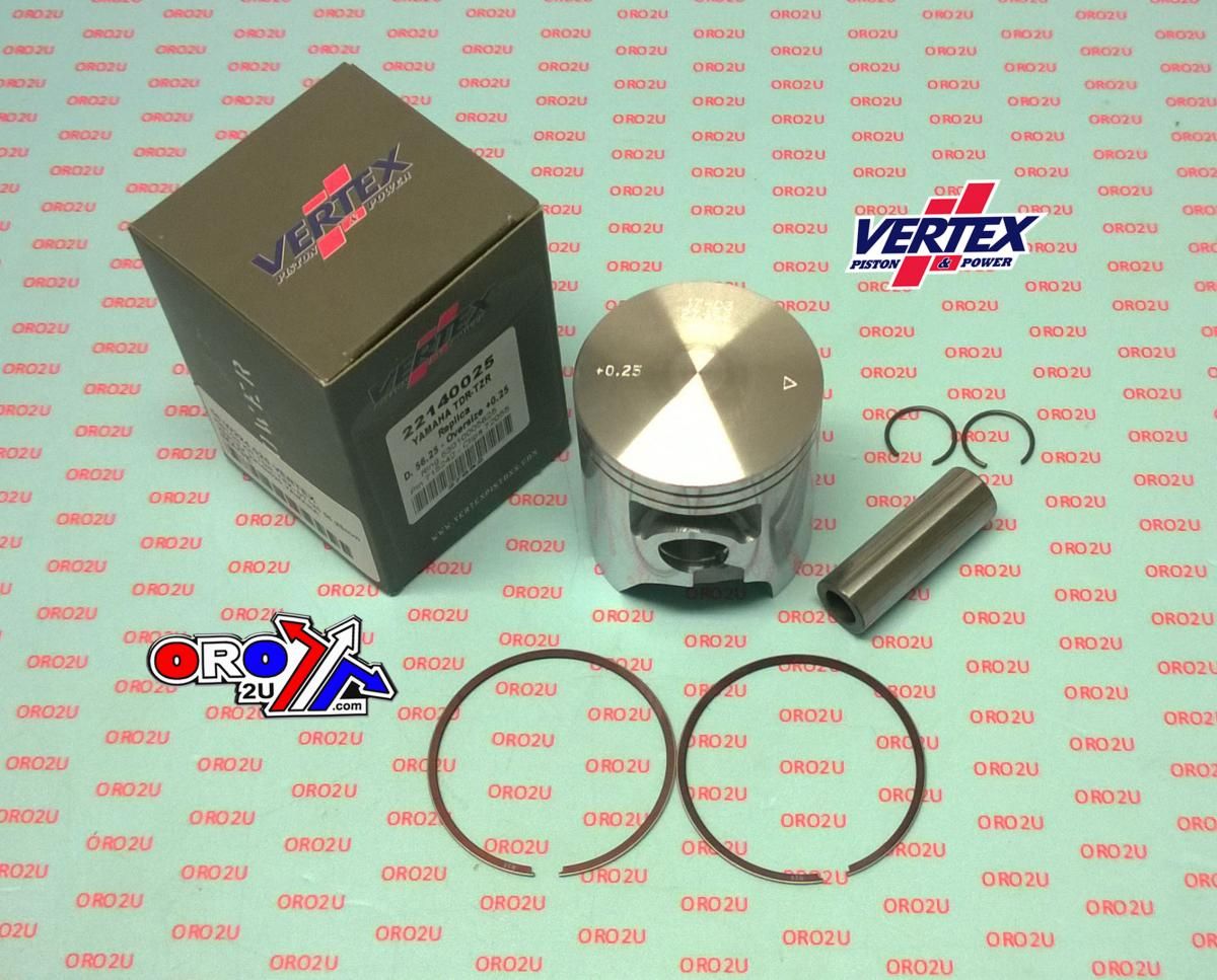 PISTON KIT VERTEX 57.00 YAMAHA TDR/TZR/DT 125 ALL, VERTEX 22140100 OS+1.00