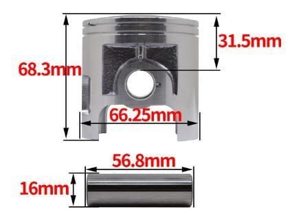 PISTON KIT 79-81 DT175 66.00 STD
