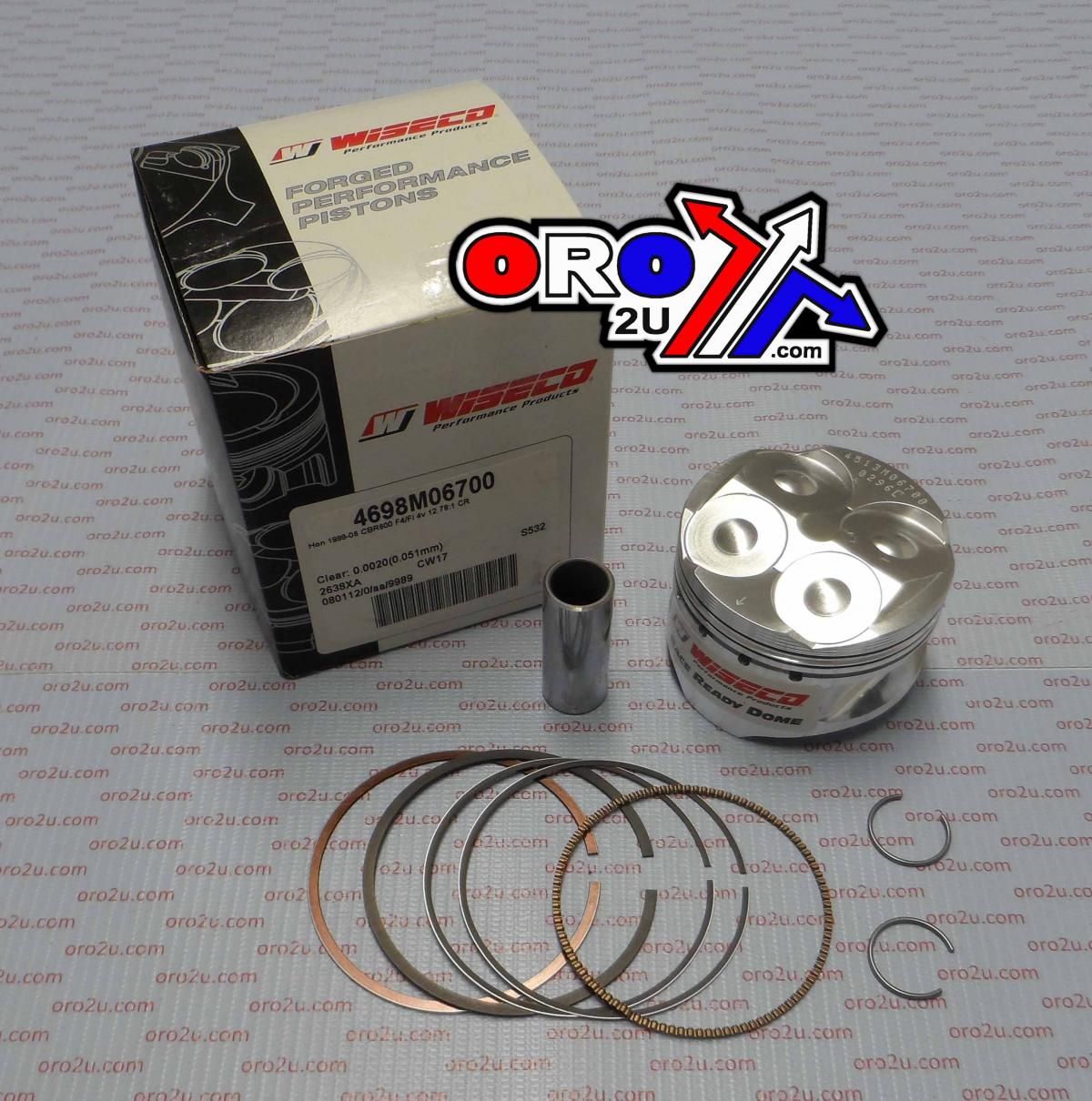 PISTON KIT 99-06 CBR600F 67.00, WISECO 4698M06700 ROAD HONDA