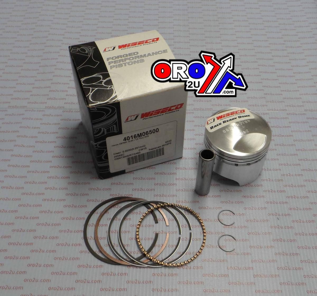 PISTON KIT 69-78 CB750F, K 65, WISECO 4016M06500 ROAD HONDA