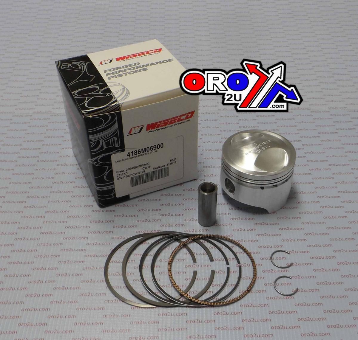 PISTON KIT 80-85 GPZ750 69.00, WISECO 4186M06900 ROAD KAW