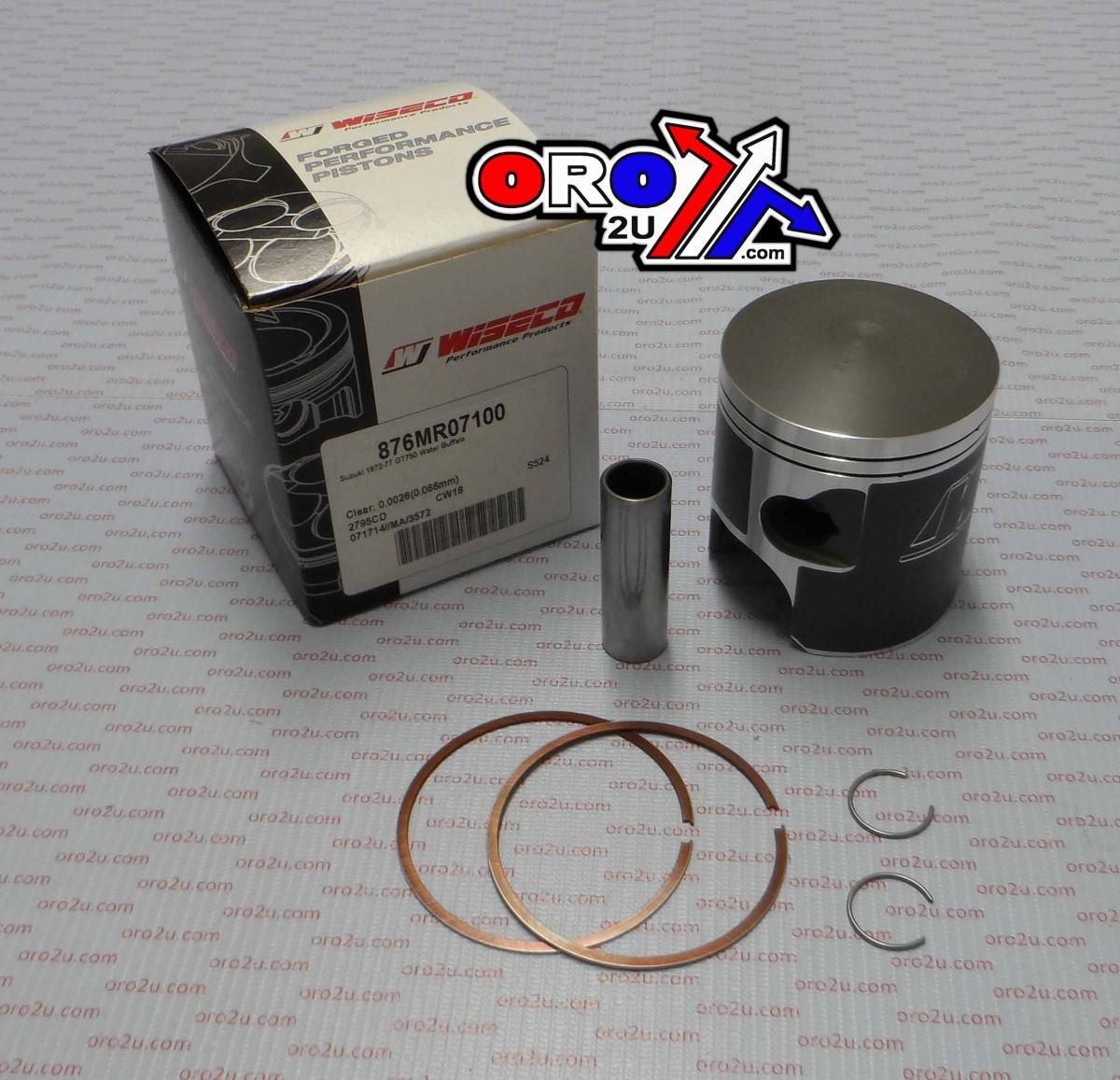 PISTON KIT ALL T500 71.0 RIGHT, WISECO 876MR07100 ROAD SUZUKI - Image 2