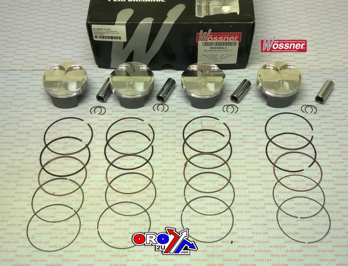 PISTON KIT 11-14 ZX10R KAW, WOSSNER K8832DA-4 FULL SET, KAWASAKI ROAD