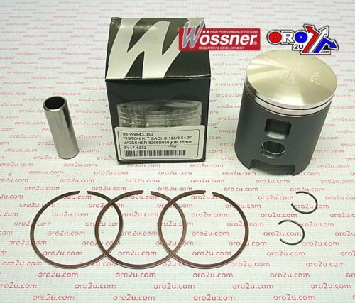 PISTON KIT SACHS 125/6 55.00, WOSSNER 8286D100 PIN 15mm