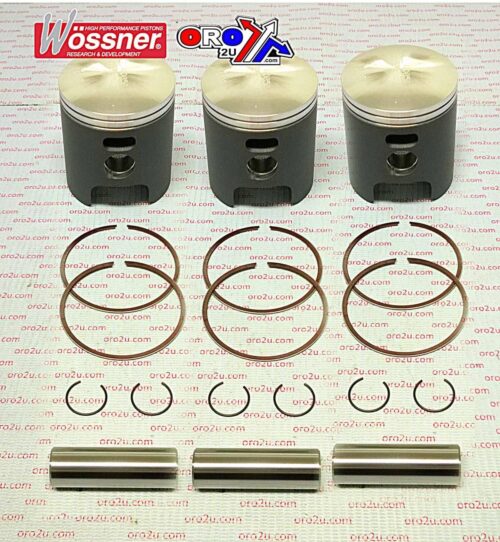PISTON KIT SET/3 KAW. 500 KH, WOSSNER K8247D150-3 61.50mm
