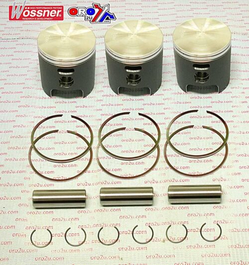 PISTON KIT SET/3 KAW. 400 S3, WOSSNER K8275D050-3 57.50mm