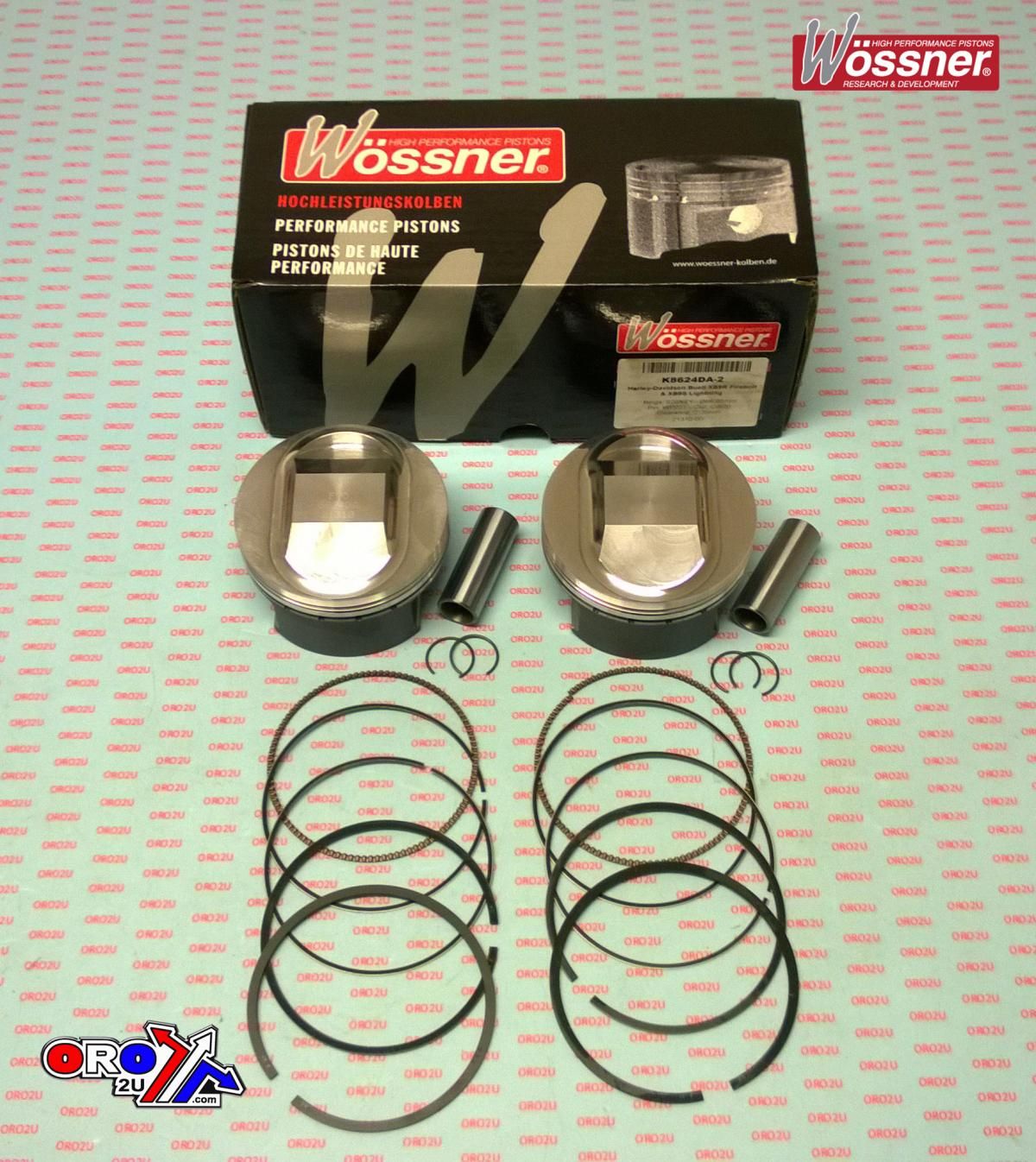 PISTON KIT Harley Davidson 88, WOSSNER K8634DA-2 101.60mm, Bore (99-06) - 1650cc 10:1