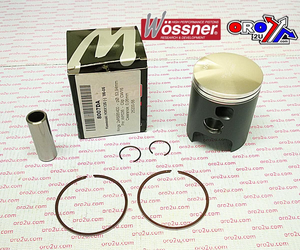 PISTON KIT 86-05 KMX125 54.00, FORGED WOSSNER 8007DA 13001-1235 - Image 2