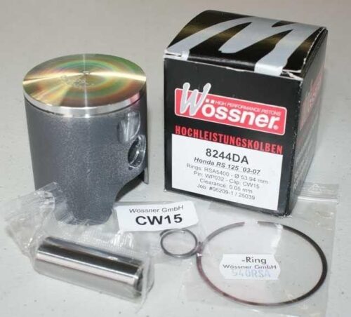 PISTON KIT RS125 GP DOMED 54.0 C, FORGED WOSSNER 8244DC