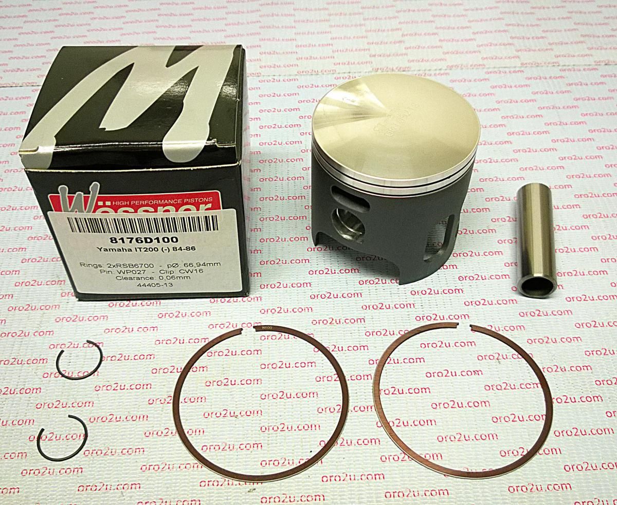 PISTON KIT 84-86 IT200 66.00, FORGED WOSSNER 8176DA - Image 4