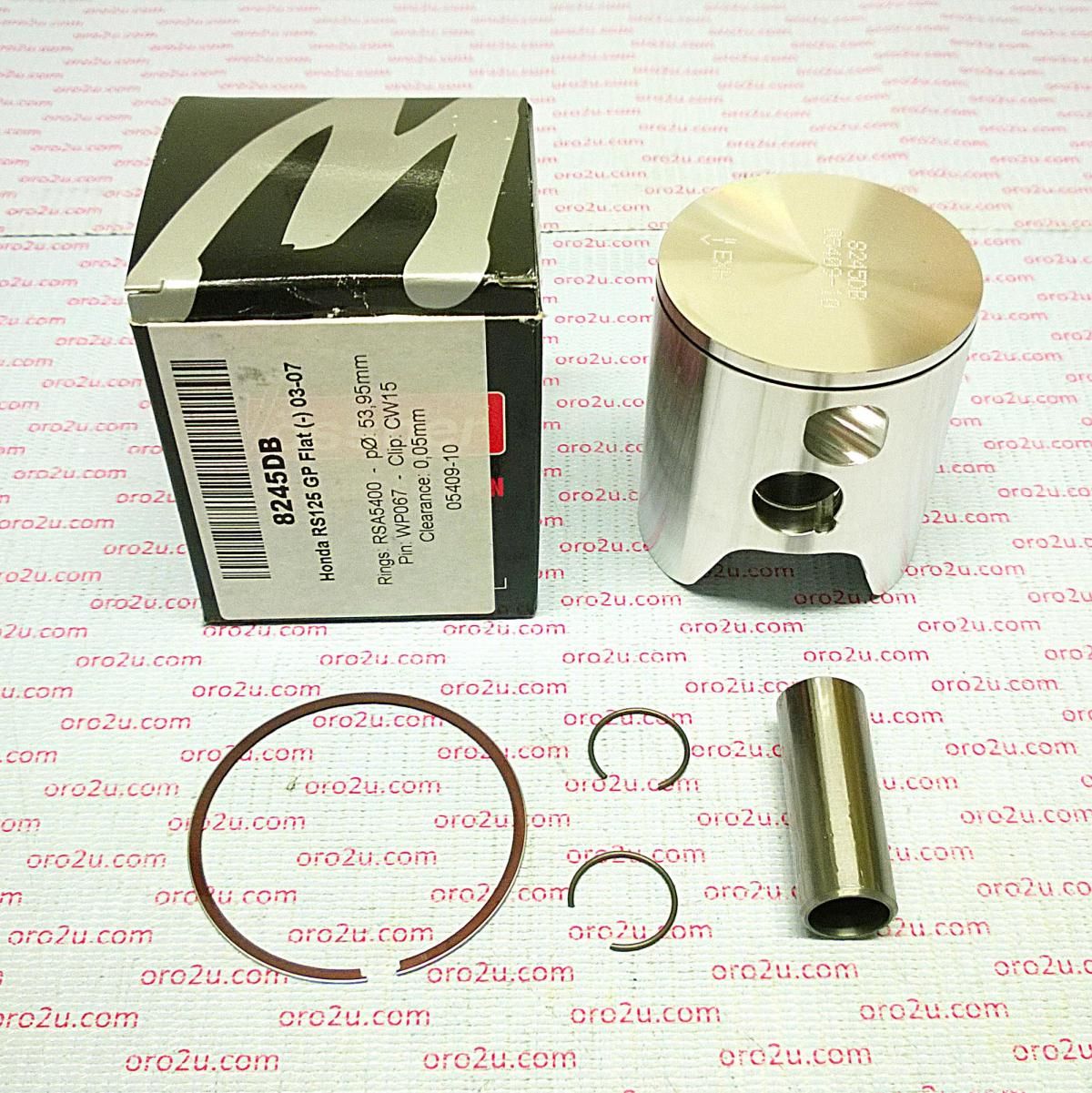 PISTON KIT RS125 GP FLAT 54.00 A, WOSSNER 8245DA HONDA ROAD, 56-W227.WO.A - Image 2