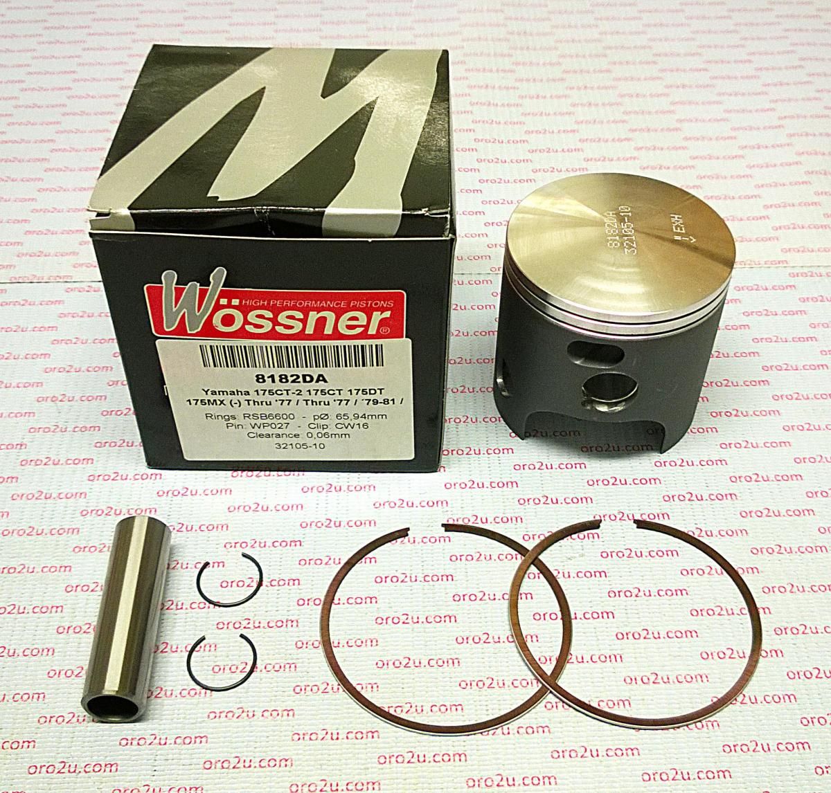 PISTON KIT 79-81 DT175 66.00, FORGED WOSSNER 8182DA - Image 4